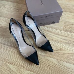 Gianvito Rossi Plexi PVC Pumps Heels Clear Black